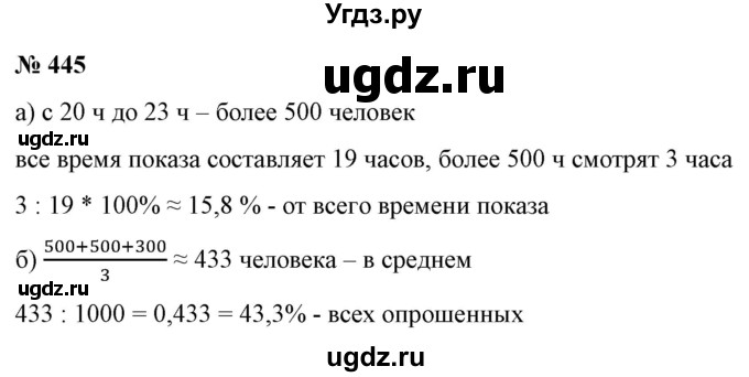 ГДЗ (Решебник) по алгебре 9 класс Бунимович Е.А. / упражнение / 445