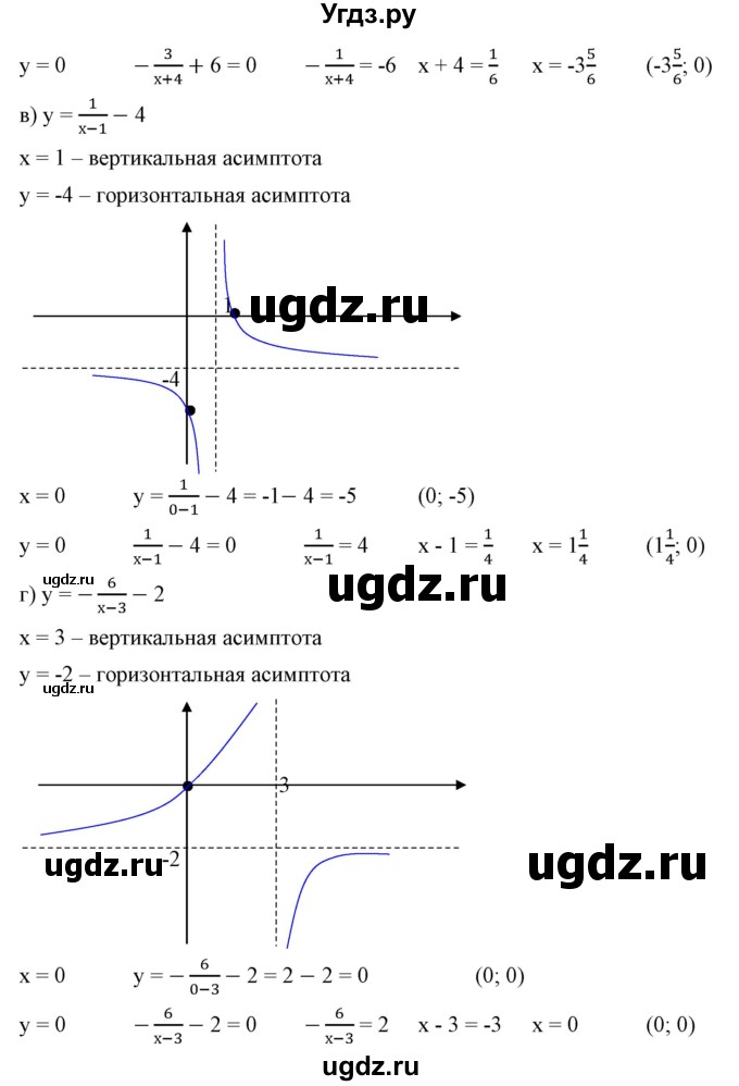 ГДЗ (Решебник) по алгебре 9 класс Бунимович Е.А. / узнайте больше / глава 2 / график дробно-линейной функции / 3(продолжение 2)