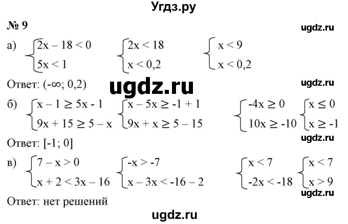 ГДЗ (Решебник) по алгебре 9 класс Бунимович Е.А. / подведём итоги / глава 1 / 9