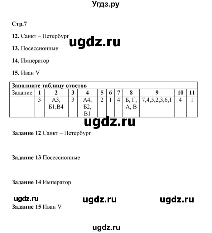 ГДЗ (Решебник) по истории 8 класс (контрольные работы) И.А. Артасов / глава 1 / контрольная работа 1 / 1(продолжение 4)