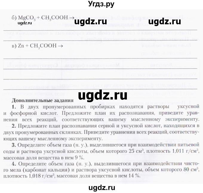 ГДЗ (Тетрадь) по химии 10 класс (тетрадь для практических работ) Борушко И.И. / приложение / практическая работа / 2(продолжение 2)