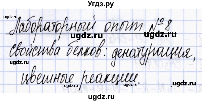 ГДЗ (Решебник) по химии 10 класс (тетрадь для практических работ) Борушко И.И. / приложение / лабораторный опыт / 8