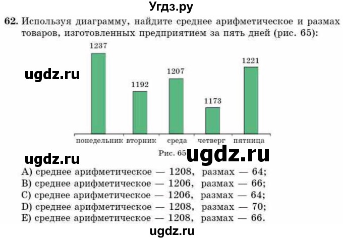 ГДЗ (Учебник) по алгебре 10 класс Абылкасымова А.Е. / повторение курса 10 класса / 62