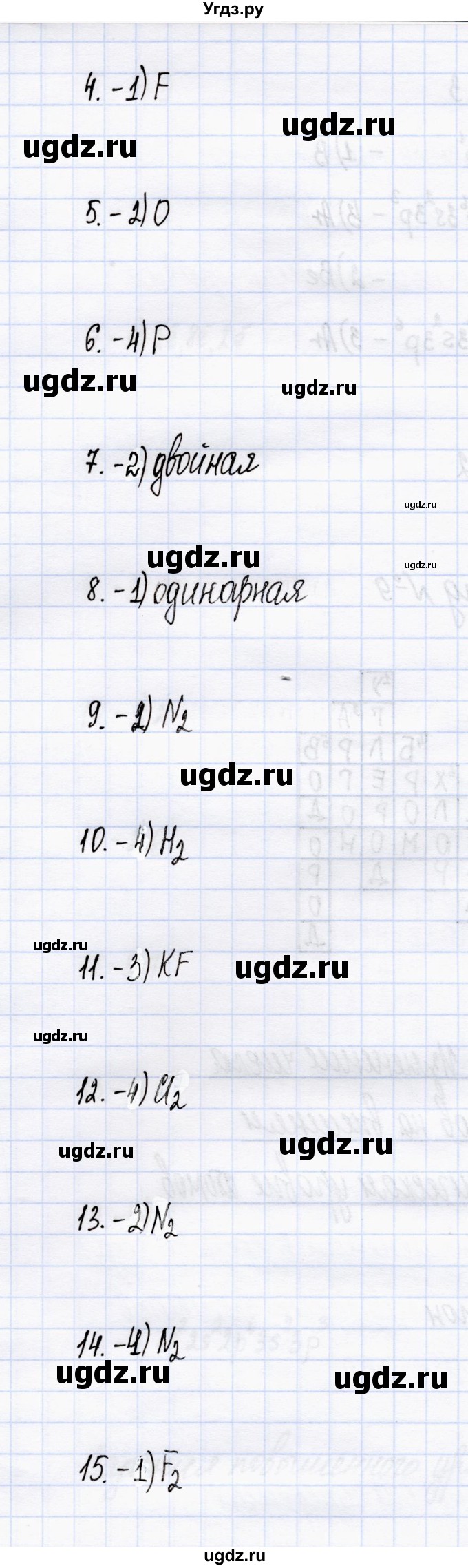 ГДЗ (Решебник) по химии 8 класс (тесты) М.А. Рябов / тест 11 / Задания базового уровня(продолжение 2)