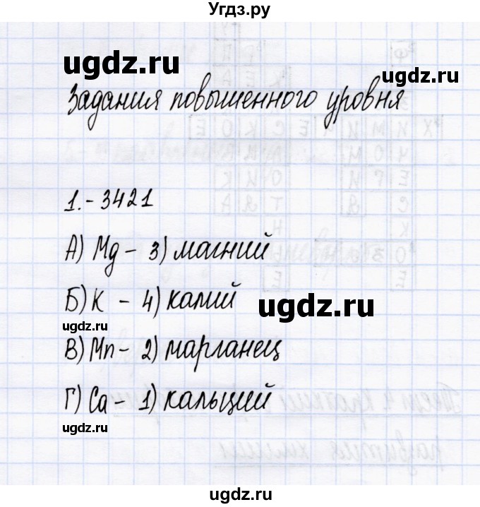 ГДЗ (Решебник) по химии 8 класс (тесты) М.А. Рябов / тест 5 / Задания повышенного уровня