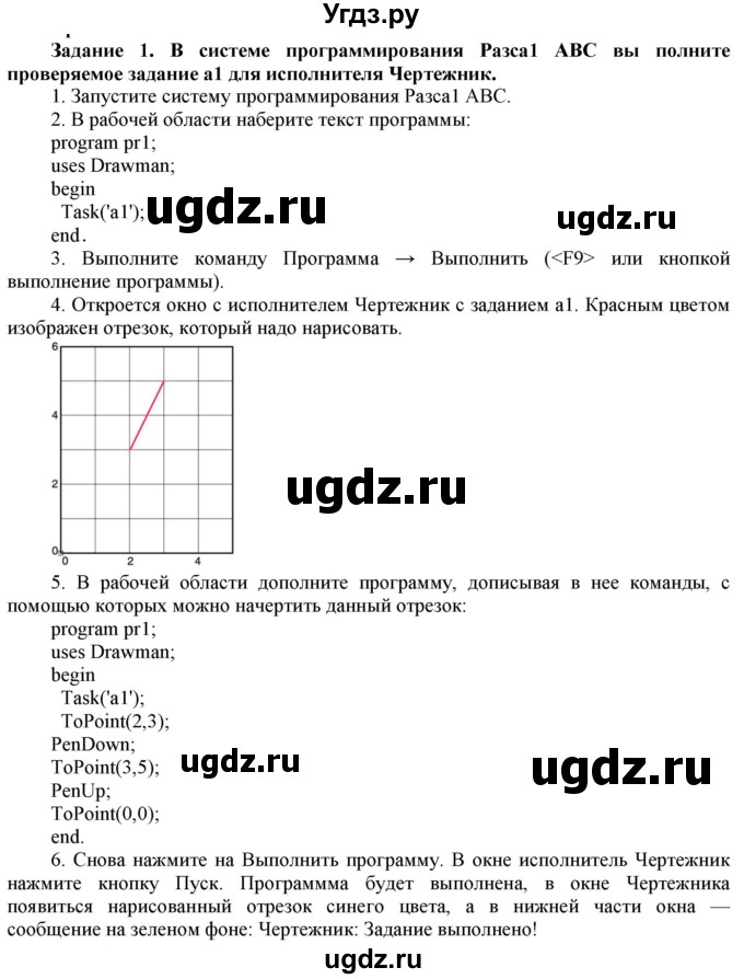 ГДЗ (Решебник) по информатике 6 класс (рабочая тетрадь) Овчинникова Л.Г. / урок 26 / 1