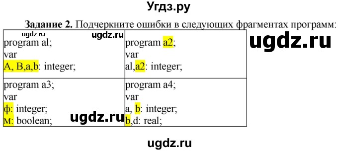 ГДЗ (Решебник) по информатике 7 класс (рабочая тетрадь) Овчинникова Л.Г. / урок 18 / 2