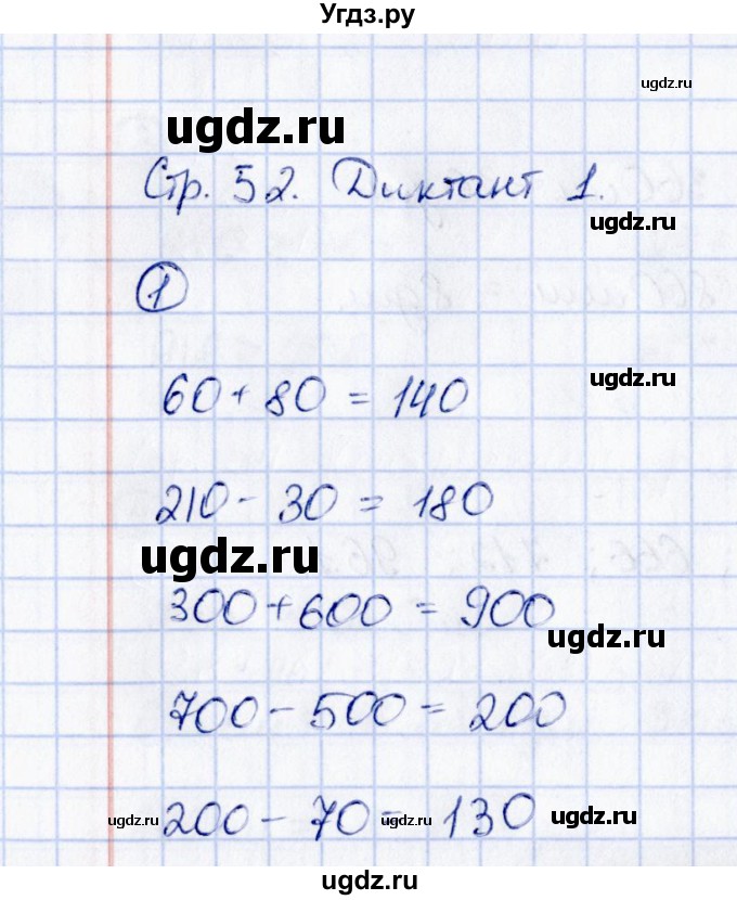 ГДЗ (Решебник) по математике 3 класс (контрольные измерительные материалы (ВПР)) В.Н. Рудницкая / диктант / тема 6 / 1