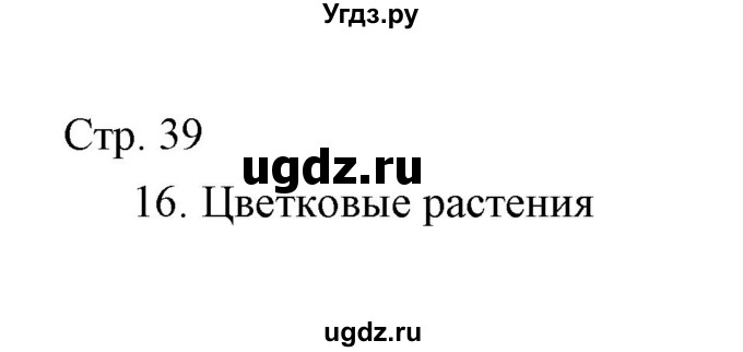 ГДЗ (Решебник) по окружающему миру 3 класс (тетрадь для проверочных работ) Н.Ф. Виноградова / часть 1 (страница) / 39