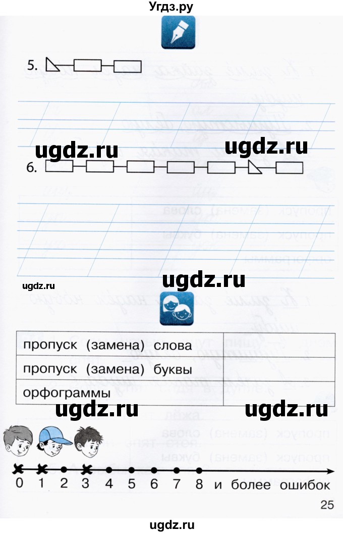 ГДЗ (Тетрадь) по русскому языку 1 класс (рабочая тетрадь) Восторгова Е.В. / страница / 23-25(продолжение 3)