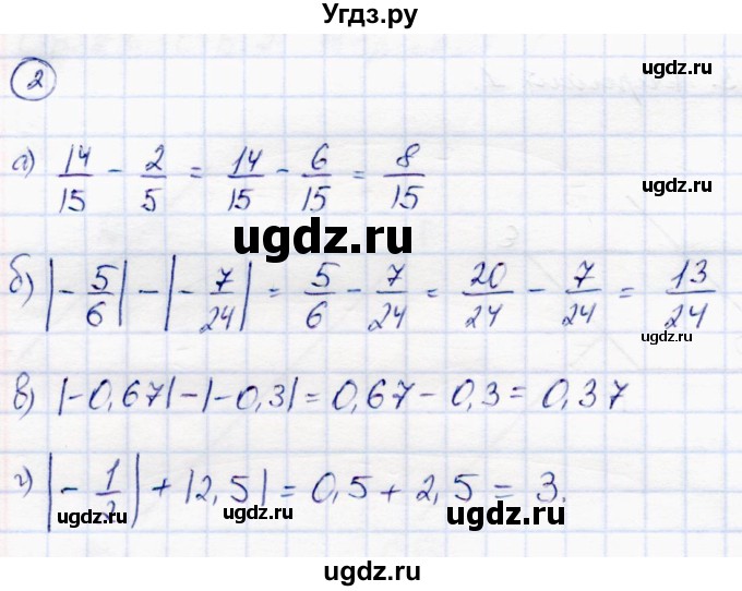 ГДЗ (Решебник) по математике 6 класс (самостоятельные работы) Зубарева И.И. / страница / 24(продолжение 2)