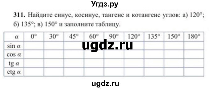 ГДЗ (Учебник) по геометрии 8 класс Солтан Г.Н. / задача / 311