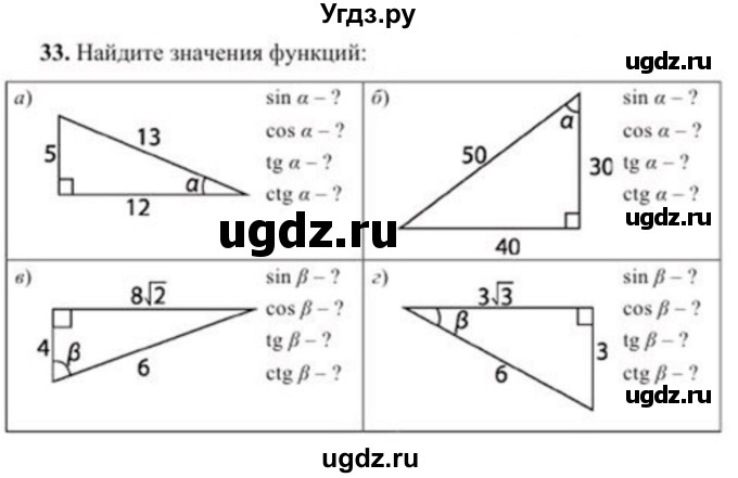 ГДЗ (Учебник) по геометрии 8 класс Солтан Г.Н. / упражнение / 33