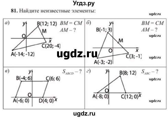 ГДЗ (Учебник) по геометрии 8 класс Солтан Г.Н. / упражнение / 81