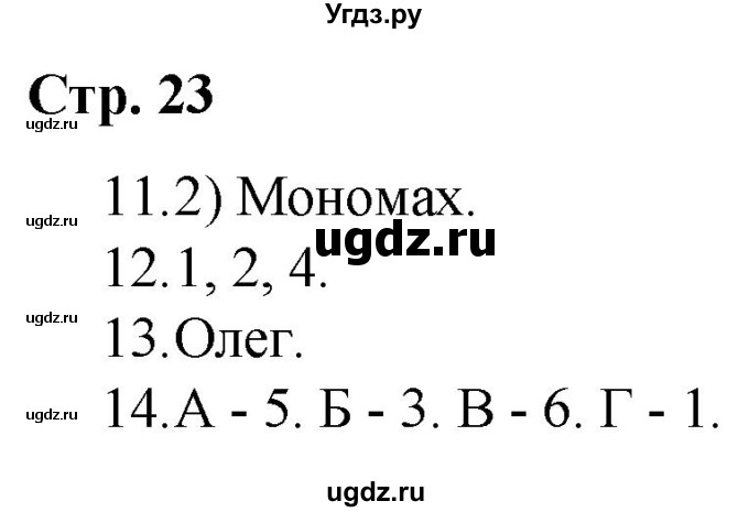 ГДЗ (Решебник) по истории 6 класс (рабочая тетрадь) Гевуркова Е.А. / страница / 23