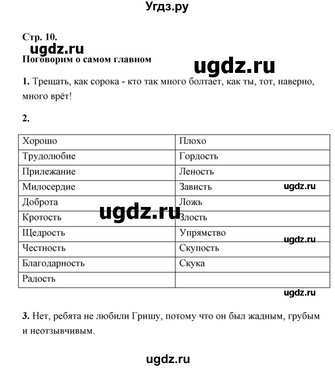 ГДЗ (Решебник) по литературе 1 класс (рабочая тетрадь) Е.М. Тихомирова / часть 2 (страница) / 10