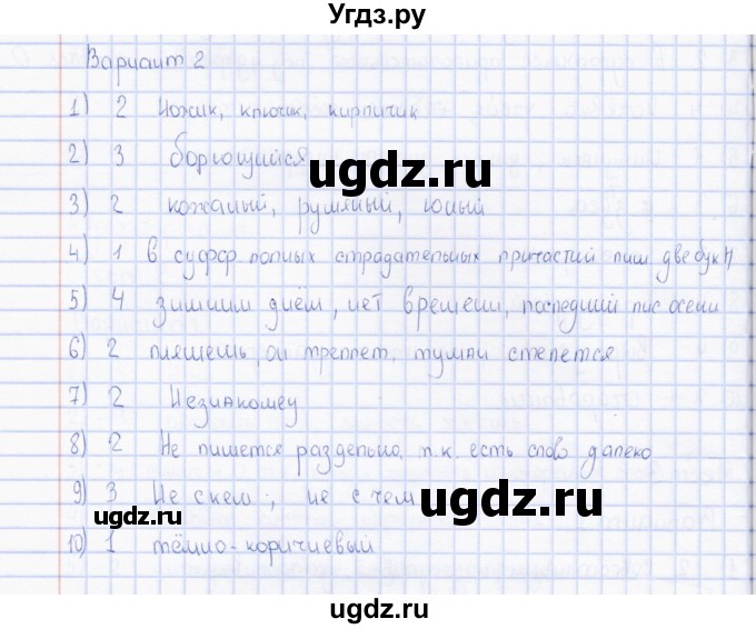 ГДЗ (Решебник) по русскому языку 7 класс (тесты) Е. Н. Груздева / тема 1 (Закрепление и углубление изученного в 6 классе) / тест 3 (вариант) / 2