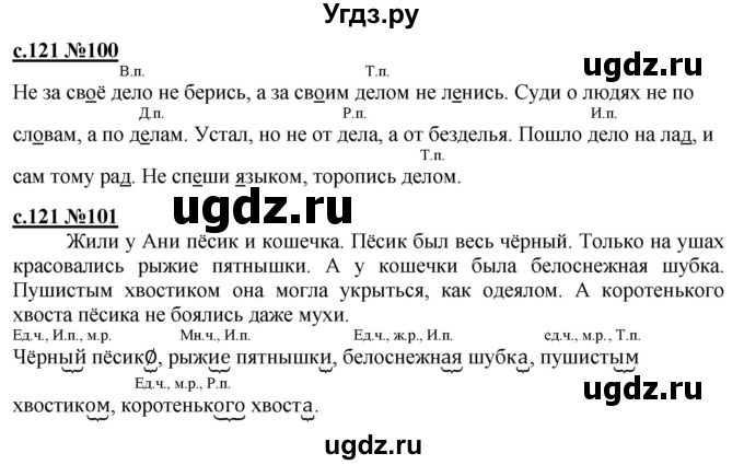 ГДЗ (Решебник) по русскому языку 3 класс Репкин В.В. / часть 1. страница / 121