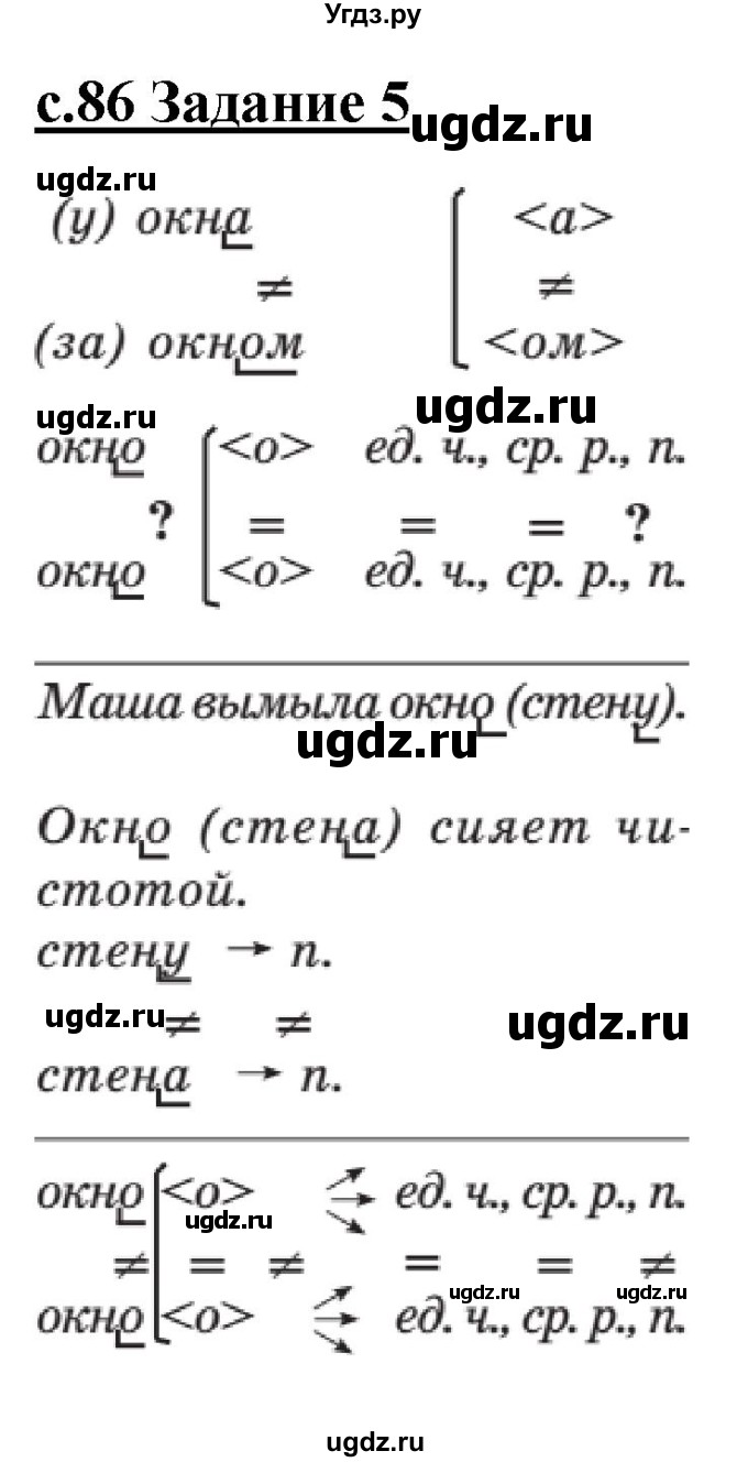 ГДЗ (Решебник) по русскому языку 3 класс Репкин В.В. / часть 1. страница / 86-87