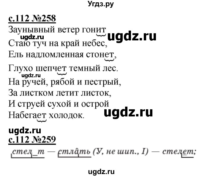 ГДЗ (Решебник) по русскому языку 3 класс Репкин В.В. / часть 2. страница / 112-113