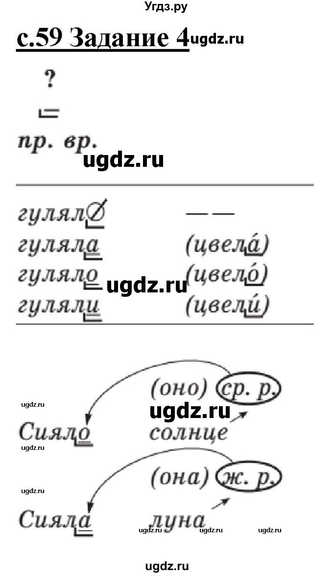 ГДЗ (Решебник) по русскому языку 3 класс Репкин В.В. / часть 2. страница / 59-60