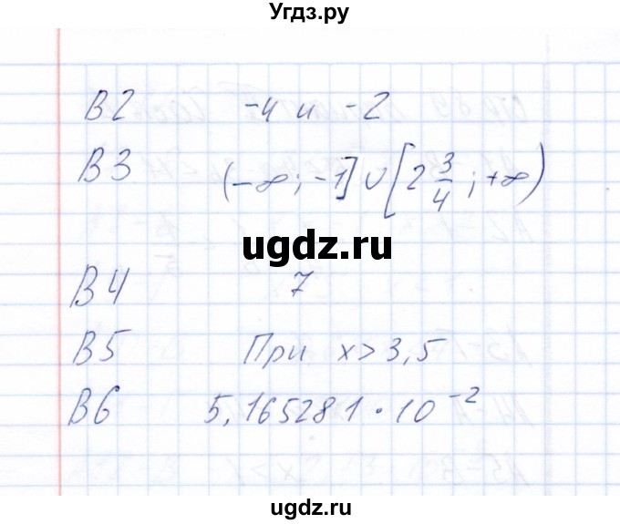 ГДЗ (Решебник) по алгебре 8 класс (тесты) Е.М. Ключникова / тест 6 (вариант) / 4(продолжение 2)