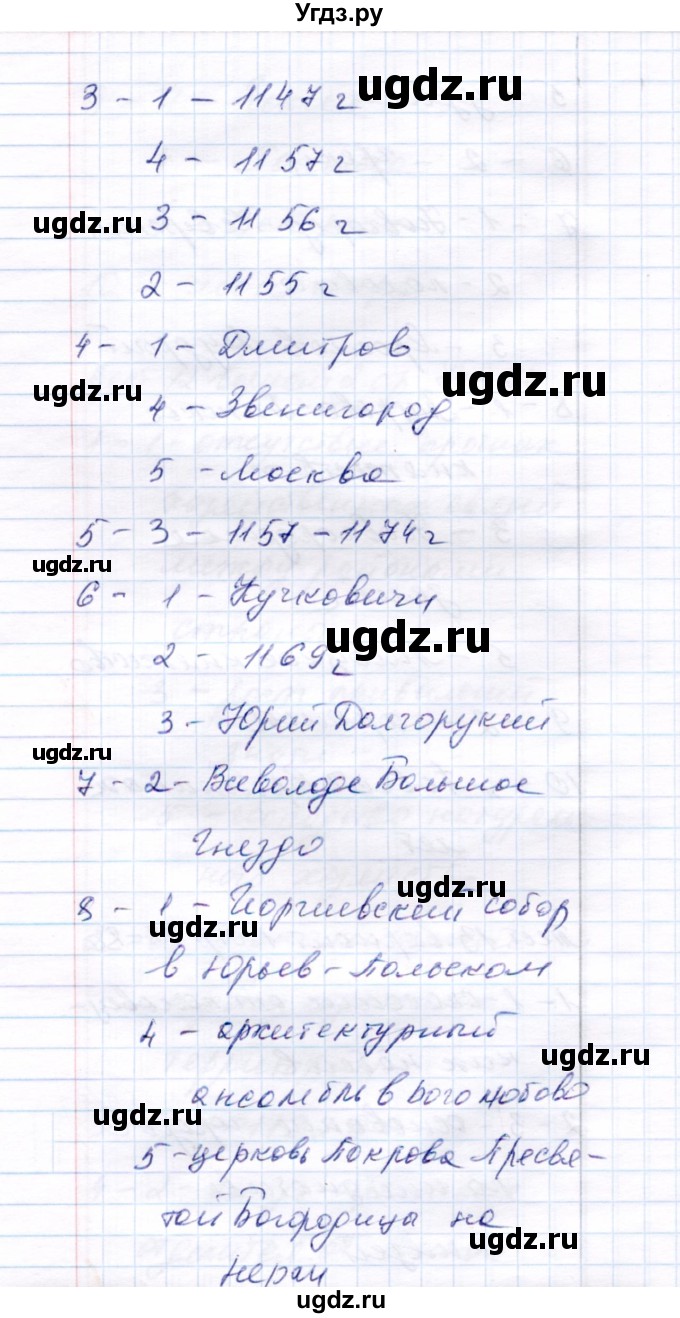 ГДЗ (Решебник) по истории 6 класс (тесты) С. Е. Воробьева / часть 1 / тест 13 (вариант) / 1(продолжение 2)