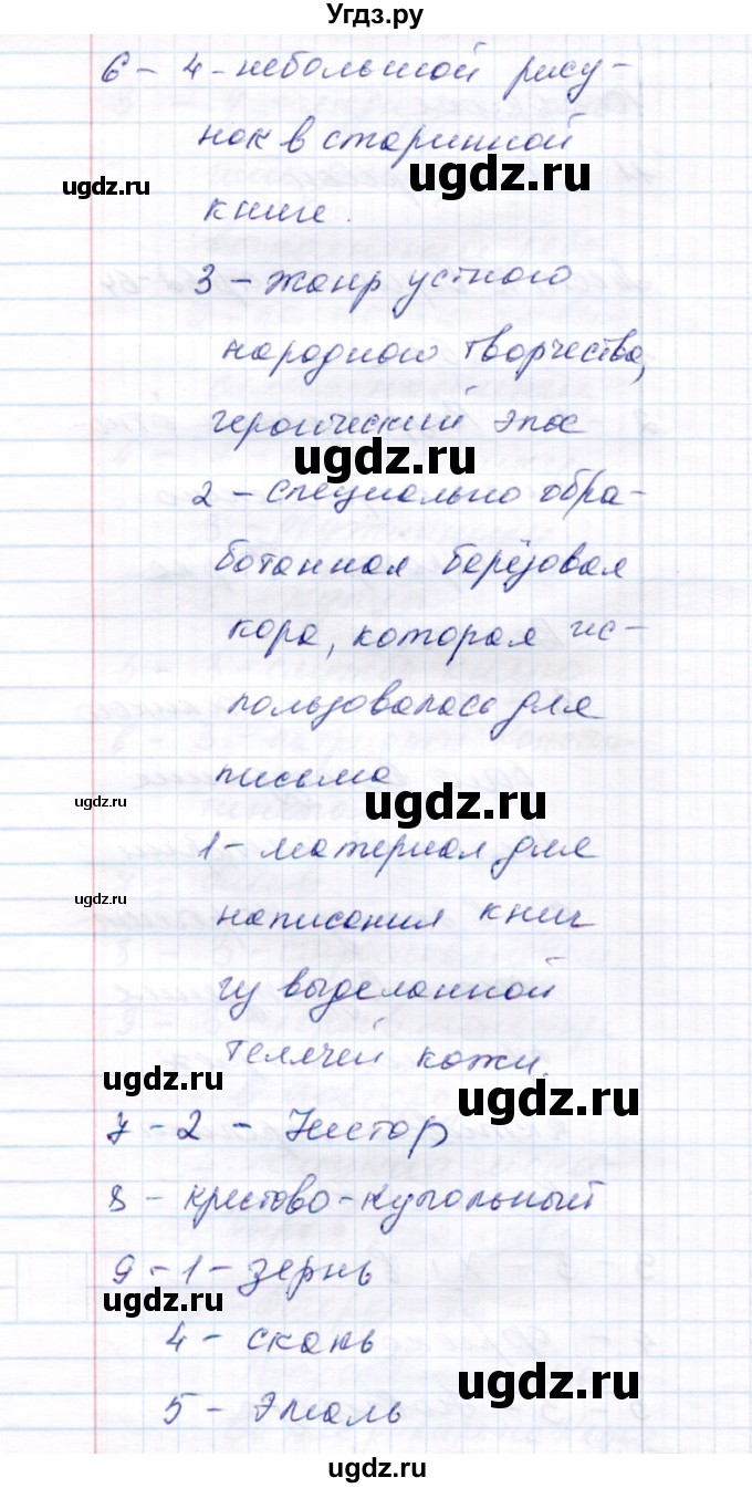 ГДЗ (Решебник) по истории 6 класс (тесты) С. Е. Воробьева / часть 1 / тест 10 (вариант) / 1(продолжение 2)