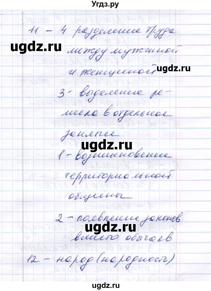 ГДЗ (Решебник 2017) по истории 6 класс (тесты) С. Е. Воробьева / тест 1 / Вариант 1(продолжение 3)