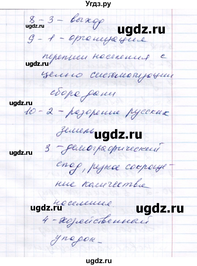 ГДЗ (Решебник 2017) по истории 6 класс (тесты) С. Е. Воробьева / тест 18 / Вариант 2(продолжение 2)