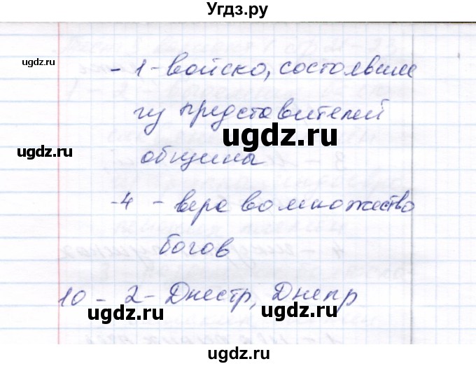 ГДЗ (Решебник 2017) по истории 6 класс (тесты) С. Е. Воробьева / тест 3 / Вариант 1(продолжение 3)