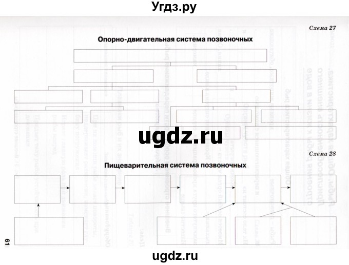 ГДЗ (Учебник) по биологии 7 класс (рабочая тетрадь) Н.Ф. Бодрова / тема 7 (страница) / 61