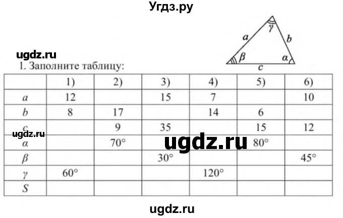 ГДЗ (Учебник) по геометрии 9 класс Солтан Г.Н. / приложение 2 / Т11 / 1