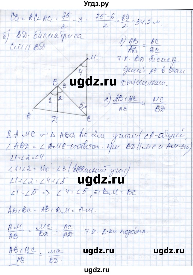 ГДЗ (Решебник) по геометрии 9 класс Солтан Г.Н. / задача / 204(продолжение 2)