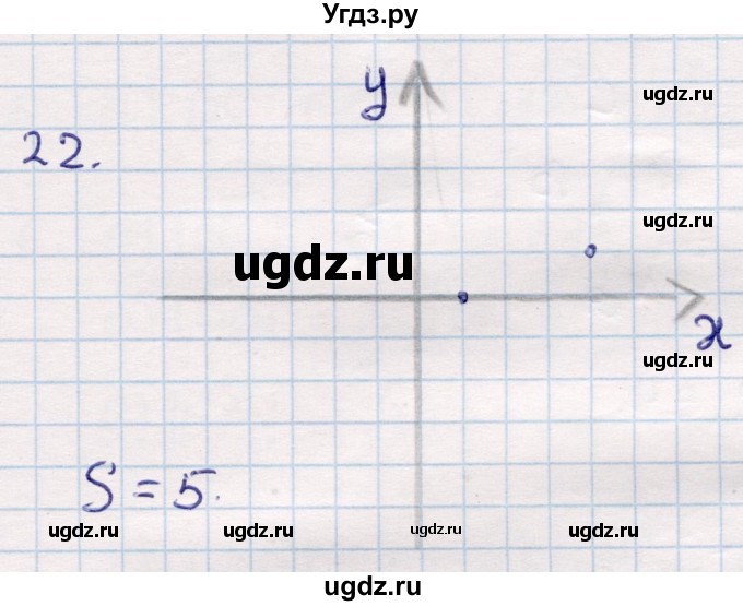 ГДЗ (Решебник) по геометрии 9 класс Смирнов В.А. / повторение курса 8 класса / прямоугольная система координат на плоскости / 22