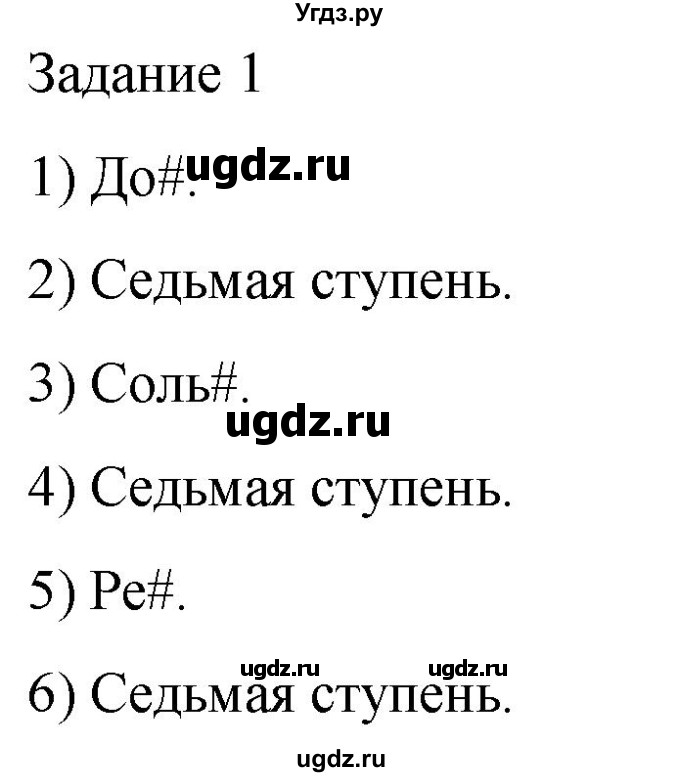 ГДЗ (Решебник) по музыке 5 класс (домашние задания) Золина Е.М. / задание / 1