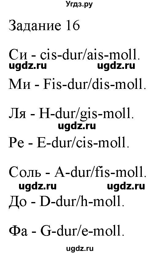 ГДЗ (Решебник) по музыке 6 класс (домашние задания) Золина Е.М. / задание / 16