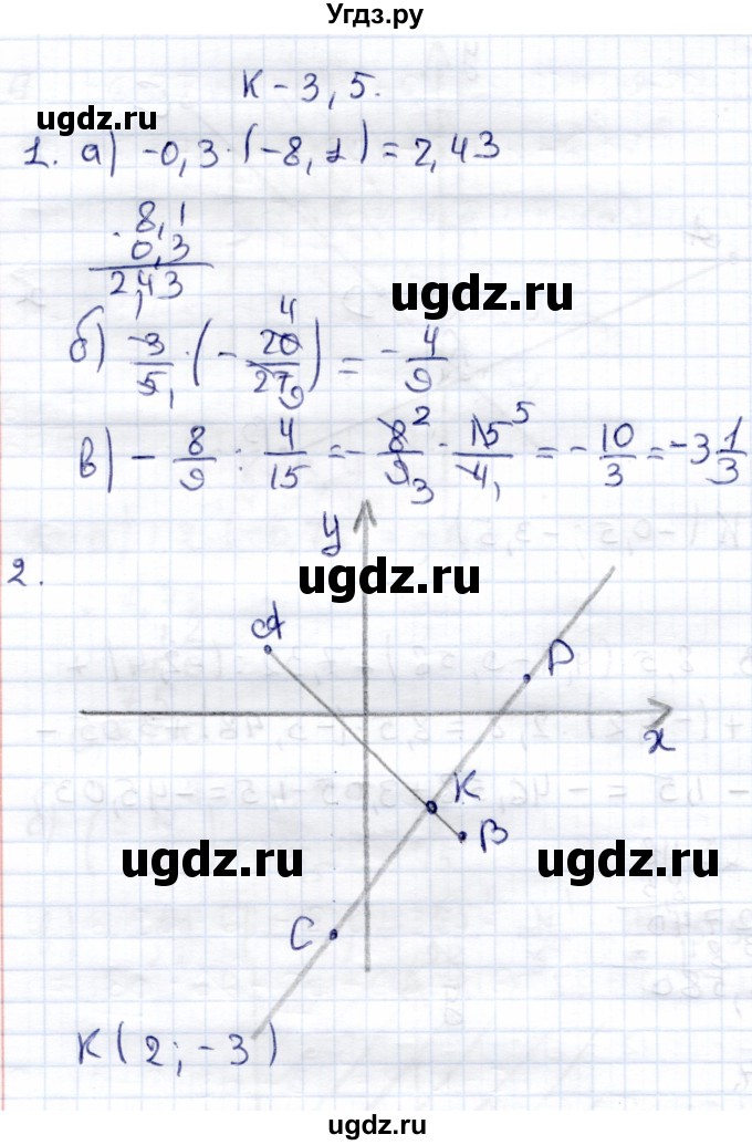 ГДЗ (Решебник) по математике 6 класс (контрольные работы) Зубарева И.И. / тетрадь №1. страница / 40