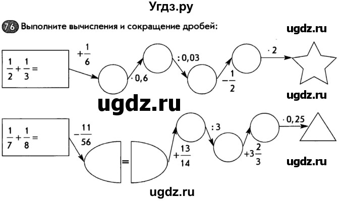 ГДЗ (Тетрадь) по математике 6 класс (рабочая тетрадь) Беленкова Е.Ю. / упражнение / 76