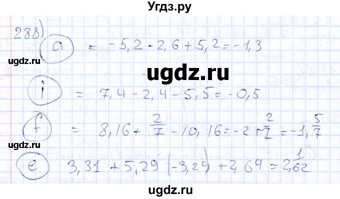 ГДЗ (Решебник) по математике 6 класс (рабочая тетрадь) Беленкова Е.Ю. / упражнение / 288