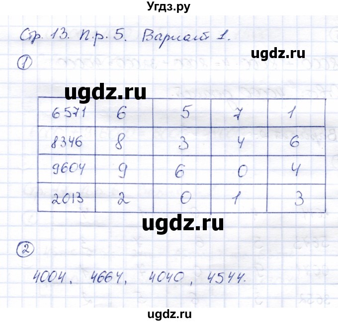 ГДЗ (Решебник) по математике 3 класс (тетрадь для проверочных и контрольных работ) Чуракова Р.Г. / тетрадь №1. страница / 13