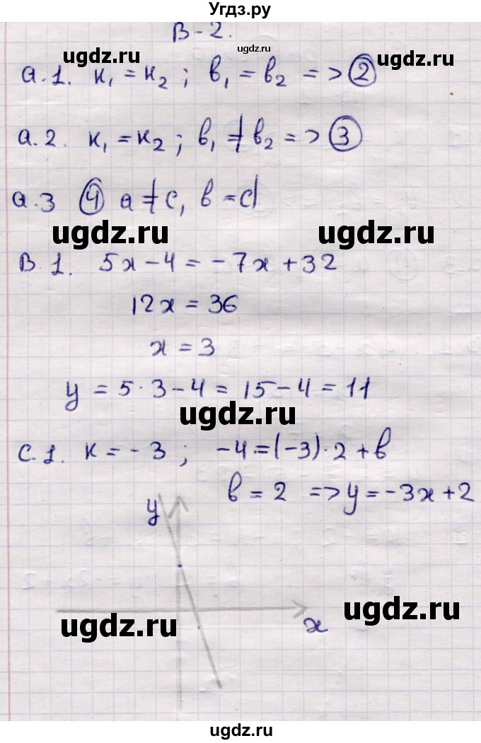 ГДЗ (Решебник) по алгебре 7 класс (самостоятельные и контрольные работы) Глазков Ю.А. / СР-10 / Вариант 2