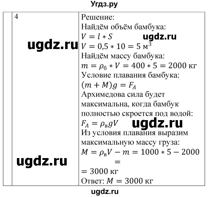 ГДЗ (Решебник) по физике 7 класс (контрольные и самостоятельные работы) О. И. Громцева / самостоятельная работа / работа 39 (вариант) / 2(продолжение 2)