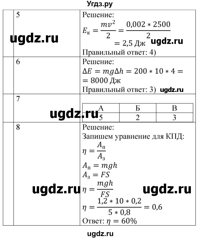 ГДЗ (Решебник) по физике 7 класс (контрольные и самостоятельные работы) О. И. Громцева / контрольная работа / работа 4 (вариант) / 1(продолжение 2)