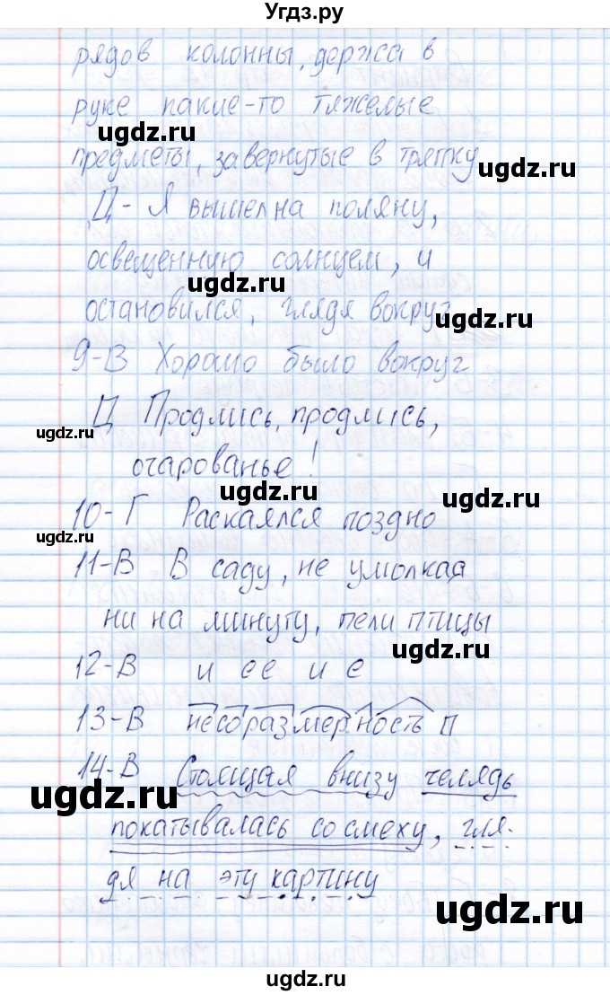 ГДЗ (Решебник) по русскому языку 8 класс (Тестовые задания) А.Б. Малюшкин / тест 1 (вариант) / 3(продолжение 2)