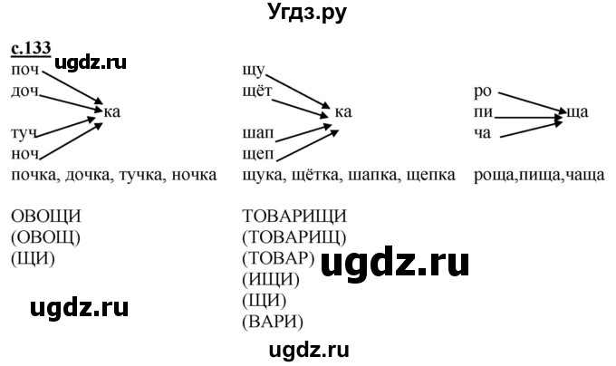 ГДЗ (Решебник) по русскому языку 1 класс (букварь) Журова Л.Е. / часть 1. страница / 133