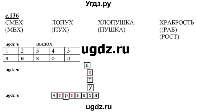 ГДЗ (Решебник) по русскому языку 1 класс (букварь) Журова Л.Е. / часть 1. страница / 136