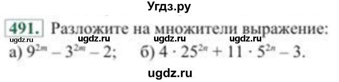 ГДЗ (Учебник) по алгебре 8 класс Солтан Г.Н. / упражнение / 491