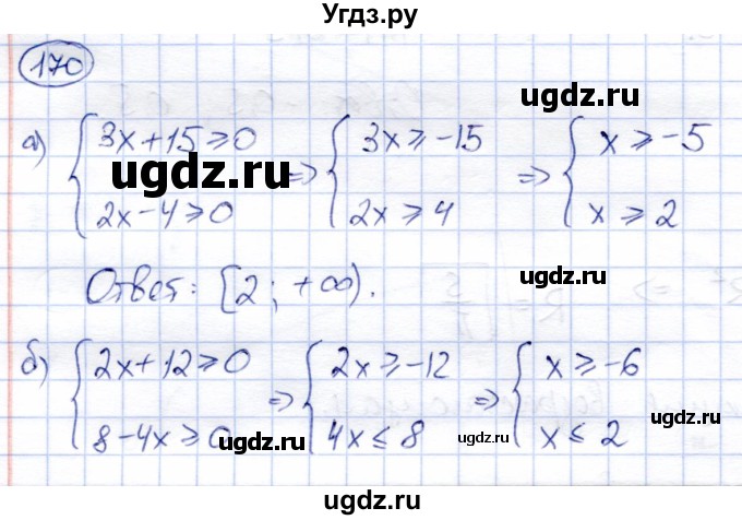ГДЗ (Решебник) по алгебре 8 класс Солтан Г.Н. / упражнение / 170