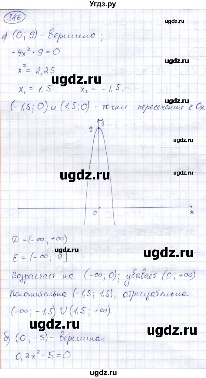 ГДЗ (Решебник) по алгебре 8 класс Солтан Г.Н. / упражнение / 386